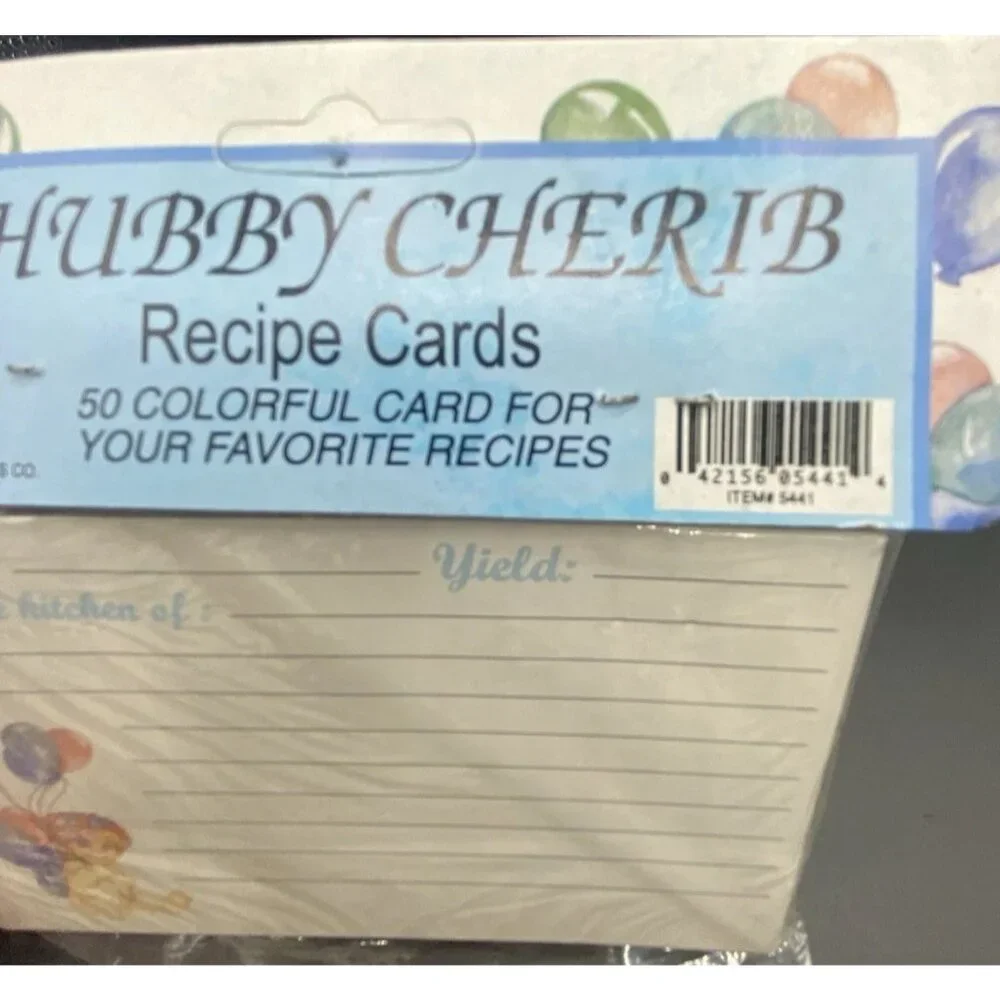 Chubby Cherub Recipe Cards 5x3 Lot of 2 Packs 50 Each Vintage NOS Home Cook Chef